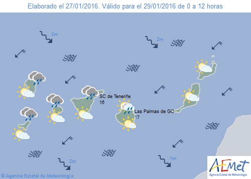 La Aemet prevé lluvias en Canarias a partir del viernes