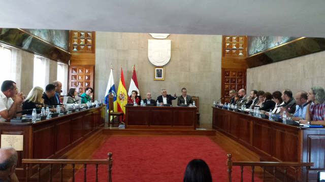 Imagen del pleno del Ayuntamiento de Granadilla celebrado el pasado lunes. 
