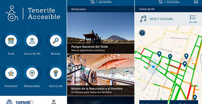 La app Tenerife Accesible, finalista en un certamen nacional sobre turismo