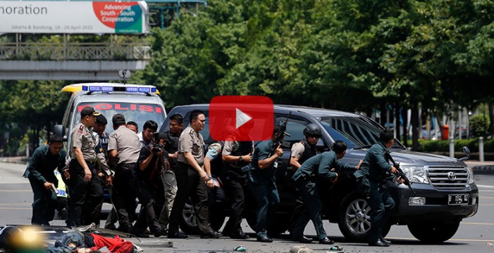 Dos civiles y cuatro asaltantes muertos, balance de los ataques en Yakarta