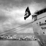 El crucero Robert Ley, con bandera nazi, visitó varias veces la Isla.