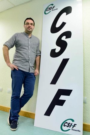 José García Gotera, en la sede del CSI-F en Santa Cruz. | SERGIO MÉNDEZ 