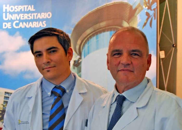 Luis Pérez Orribo y el profesor Víctor García Marín