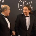 Pablo Iglesias a su llegada a la alfombra roja de los Goya. / DA
