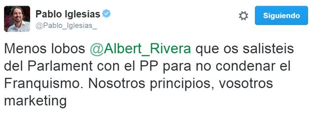 Albert Rivera, Pablo Iglesias y el 