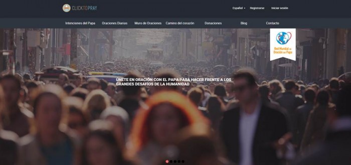 Portal web de la aplicación papal. | DA