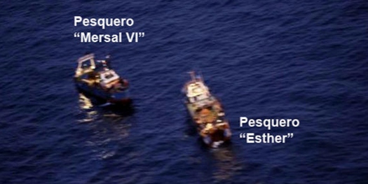 Rescatan a 27 tripulantes de un pesquero hundido al sur de Canarias
