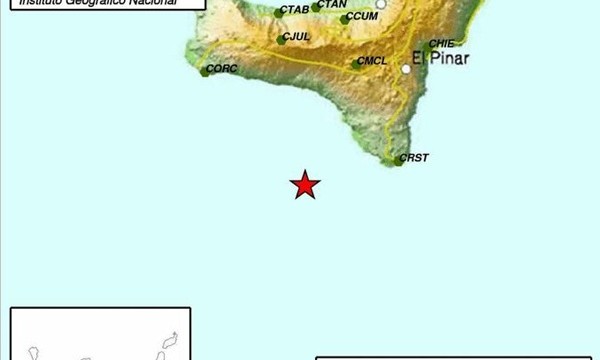 Se registran dos sismos al sur de El Hierro sentidos por la población