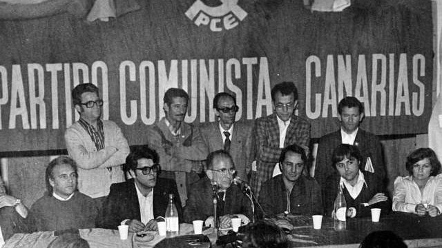 El paso del líder del Partido Comunista por Tenerife