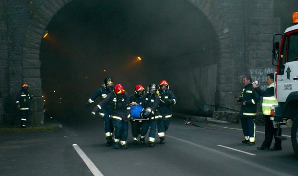 La salida del túnel viejo de La Cumbre, donde más accidentes hay