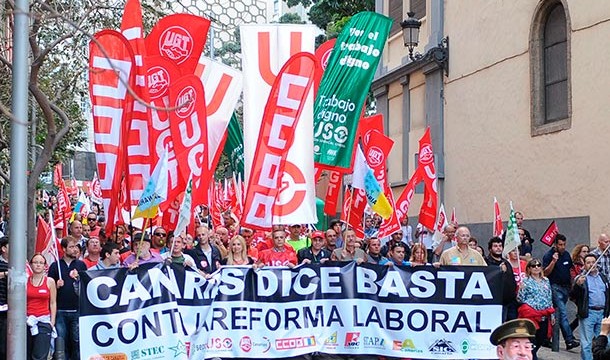 Convocan huelga general en Canarias el 14 de noviembre