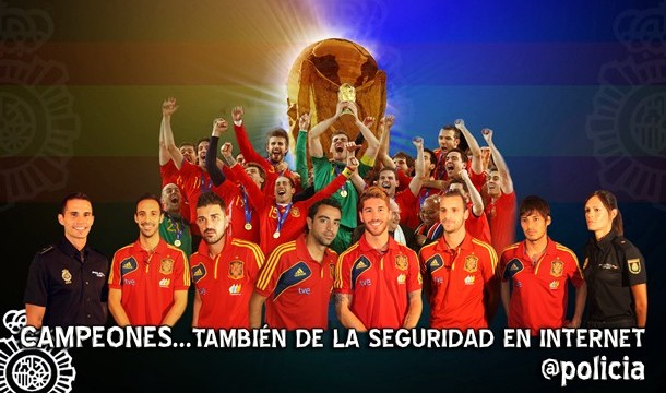 La Policía lanza una campaña sobre seguridad en Internet con la participación de la selección española de fútbol 