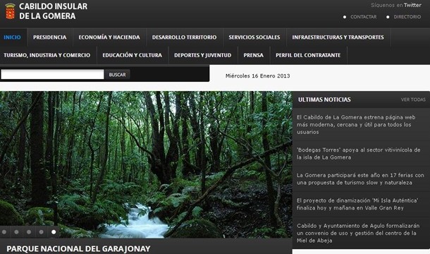 El Cabildo estrena una nueva web para el servicio a los ciudadanos