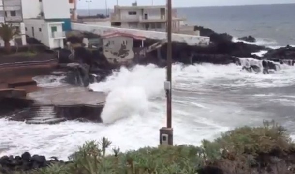 Video: Los efectos del temporal grabados en diferentes puntos de las Islas