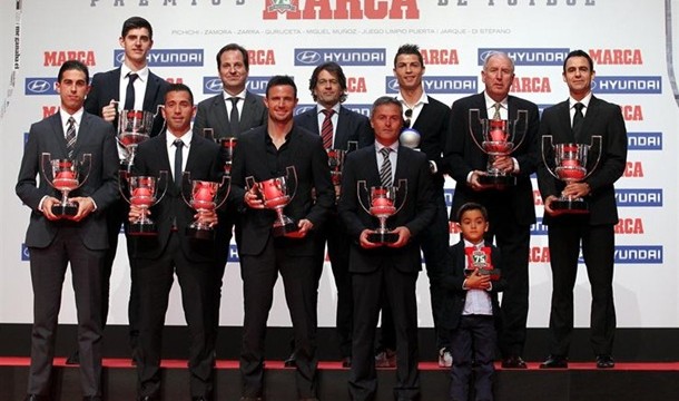 Cristiano, Messi, Iniesta y Courtois, triunfadores en la gala de los Premios de la LFP