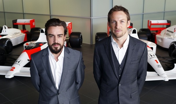 Alonso y Button, pilotos de McLaren Honda en 2015
