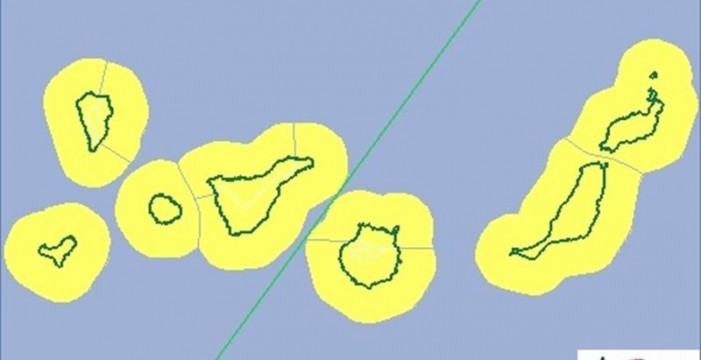 La Aemet amplía al miércoles el aviso amarillo en Canarias por viento y olas de 3 metros