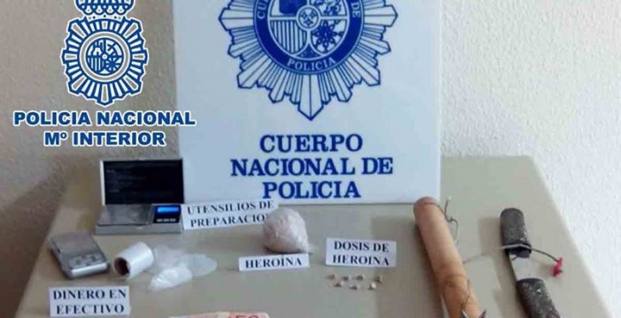La Policía Nacional detiene a una persona por vender droga e incauta 1.265 dosis de heroína en Gran Canaria