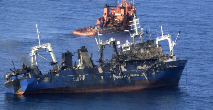 Detectan restos de combustible del barco ruso y Capitanía Marítima activa el nivel más bajo de alerta