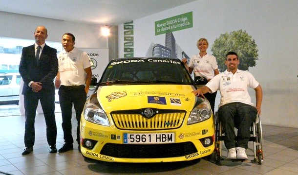 El equipo Sin Barreras Sport Driving, un ejemplo se superación listo para disputar el Rally Islas Canarias con el ŠKODA Fabia RS