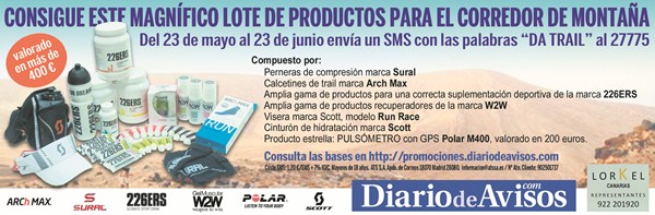 Diario de Avisos y Lorkel Canarias sortean un fantástico lote de productos destinado al corredor de montaña