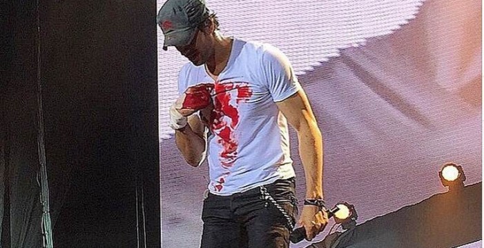 Enrique Iglesias y su accidente con un dron en un concierto
