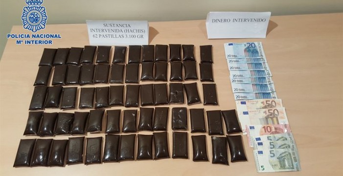 Detenidas dos personas por vender hachís en Telde e incautados 3,1 kilogramos de droga