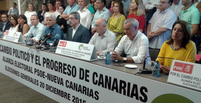 PSOE y NC rubrican un acuerdo progresista "contra el yugo" del PP