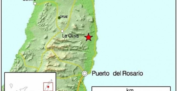 El municipio de La Oliva (Fuerteventura) registra un movimiento sísmico de 3º en la escala Richter